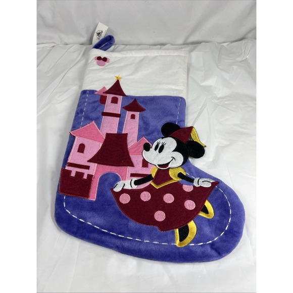 Disney Parks Minnie Mouse Princess Christmas Holiday Stocking Park Exclusive 5 - Picture 1 of 16